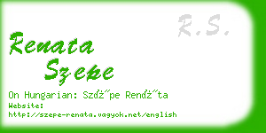 renata szepe business card